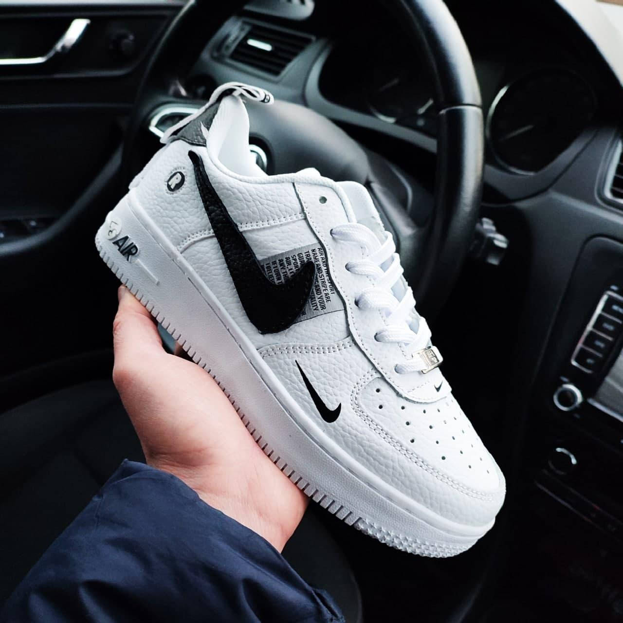 Женские кроссовки Nike Air Force 1 Utility White/Black Найк Аир Форс 1 Белые с черным кожаные весна/лето Люкс, Белый
Женские кроссовки Nike Air Force 1 Utility White/Black Найк Аир Форс 1 Белые с черным кожаные весна/лето Люкс, Белый