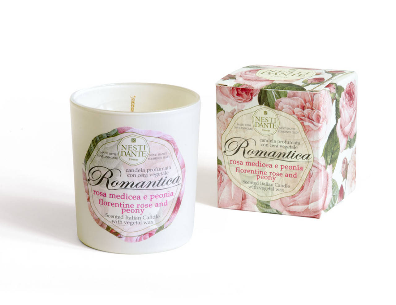 Свеча ароматическая Nesti Dante Romantica Florentine Rose and Peony Роза и Пион 160г, Белый
Свеча ароматическая Nesti Dante Romantica Florentine Rose and Peony Роза и Пион 160г, Белый