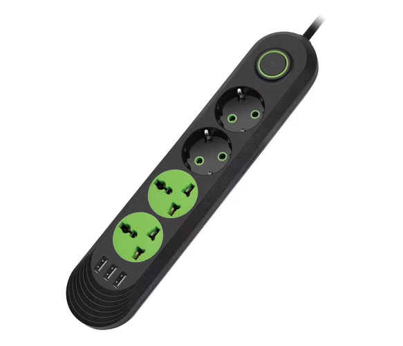 Сетевой фильтр F01U, 2 розетки EU + 2 розетки Universal + 3 USB, 1.5 м, сечение 3х0,75мм, 2500W, Black, Box
Сетевой фильтр F01U, 2 розетки EU + 2 розетки Universal + 3 USB, 1.5 м, сечение 3х0,75мм, 2500W, Black, Box