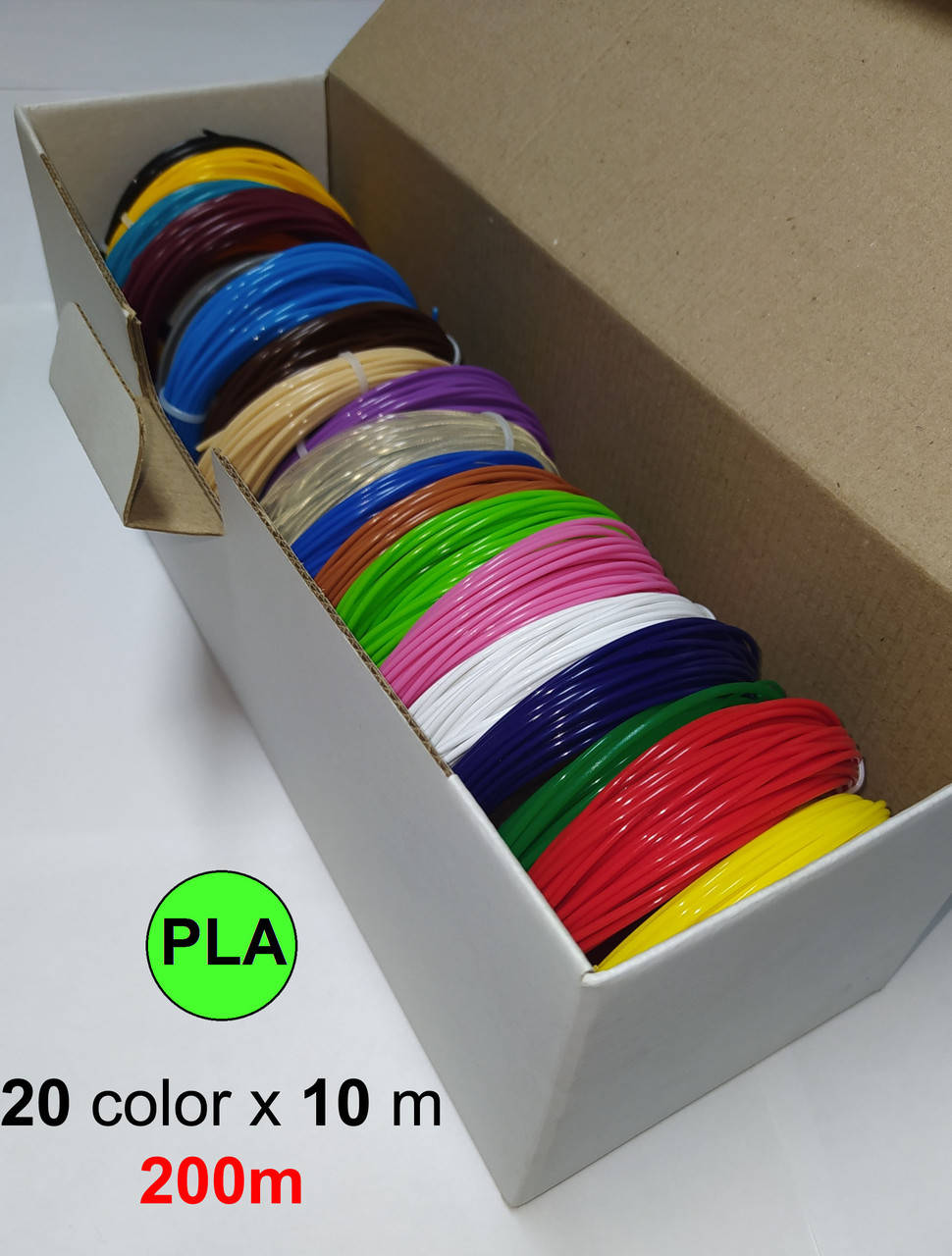 Подарунковий набір пластику для 3d ручки, 20 кольорів, PLA
Подарунковий набір пластику для 3d ручки, 20 кольорів, PLA