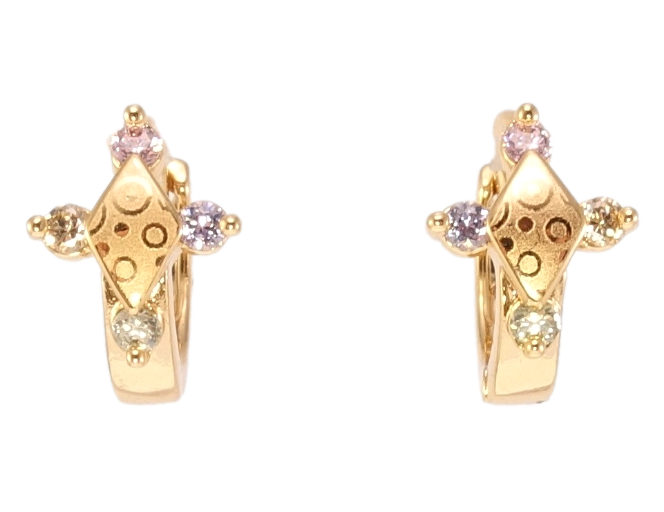Серьги Xuping Позолота 18K колечки "Ромбы с узором напылением и цветным цирконием"
Серьги Xuping Позолота 18K колечки "Ромбы с узором напылением и цветным цирконием"