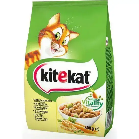 Корм для кошек Kitekat сухой Курица с овощами, 300гр (китикет)
Корм для кошек Kitekat сухой Курица с овощами, 300гр (китикет)