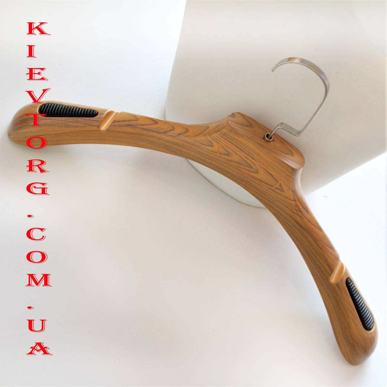 Вешалки тремпеля плечики мужские для верхней одежды, пальто, курток со структурой дерева, 45 см, Коричневый 
Вешалки тремпеля плечики мужские для верхней одежды, пальто, курток со структурой дерева, 45 см, Коричневый