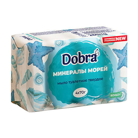Мыло туалетное твердое Dobra Минералы Морей 4шт х 70г/уп
Мыло туалетное твердое Dobra Минералы Морей 4шт х 70г/уп