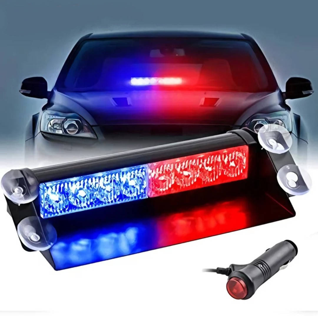 Стробоскоп на лобовое стекло в прикуриватель / LED стробоскоп синий + красный на присосках
Стробоскоп на лобовое стекло в прикуриватель / LED стробоскоп синий + красный на присосках