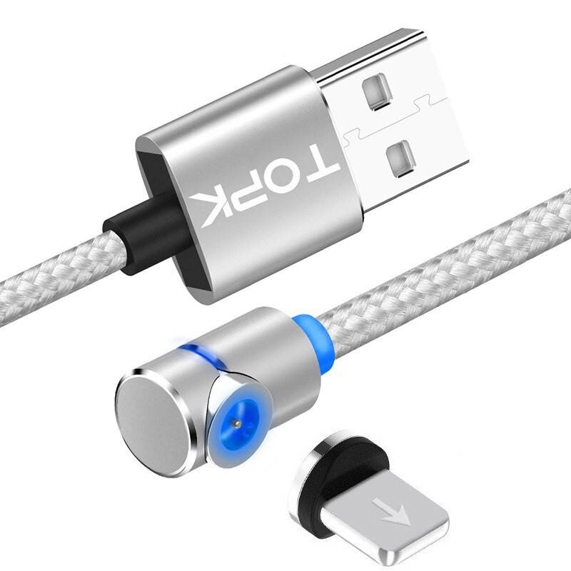 Магнитный кабель TOPK 2 метра ПОВОРОТ 90° USB 2.0 для зарядки AM51 IPhone (СЕРЕБРО), Серый
Магнитный кабель TOPK 2 метра ПОВОРОТ 90° USB 2.0 для зарядки AM51 IPhone (СЕРЕБРО), Серый