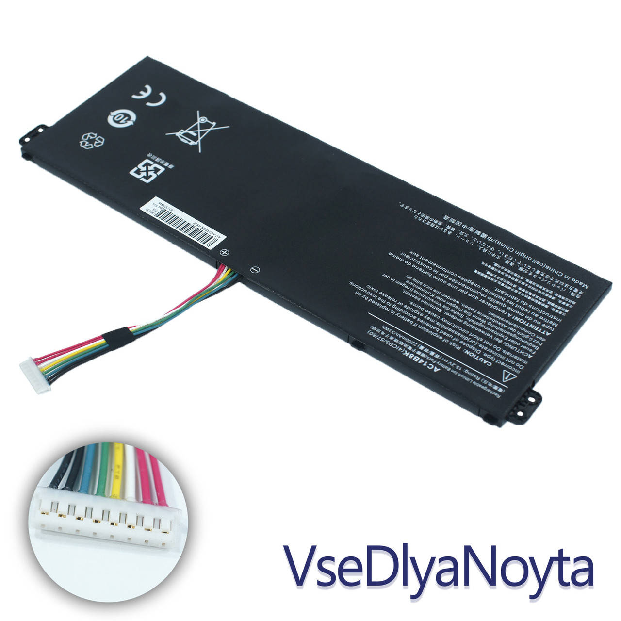 Батарея для ноутбука Acer AC14B8K (Aspire: E5-771, ES1-511, V3-371 series) 15.2V 2200mAh, Black 
Батарея для ноутбука Acer AC14B8K (Aspire: E5-771, ES1-511, V3-371 series) 15.2V 2200mAh, Black