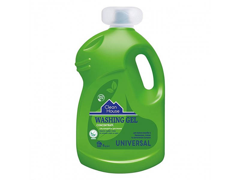 Гель для стирки 4 л Clean House (Концентрат) для хлопка. льна и синтетики
Гель для стирки 4 л Clean House (Концентрат) для хлопка. льна и синтетики