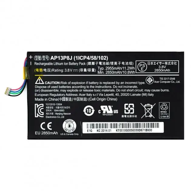 Аккумуляторная батарея AP13P8J, AP13PFJ для мобильного телефона Acer Iconia B1-720, B1-721
Аккумуляторная батарея AP13P8J, AP13PFJ для мобильного телефона Acer Iconia B1-720, B1-721