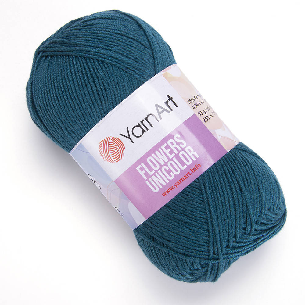 YarnArt Flowers Unicolor (ЯрнАрт Фловерс Униколор) № 757 петроль (Пряжа коттон, нитки для вязания), Бирюзовый
YarnArt Flowers Unicolor (ЯрнАрт Фловерс Униколор) № 757 петроль (Пряжа коттон, нитки для вязания), Бирюзовый
