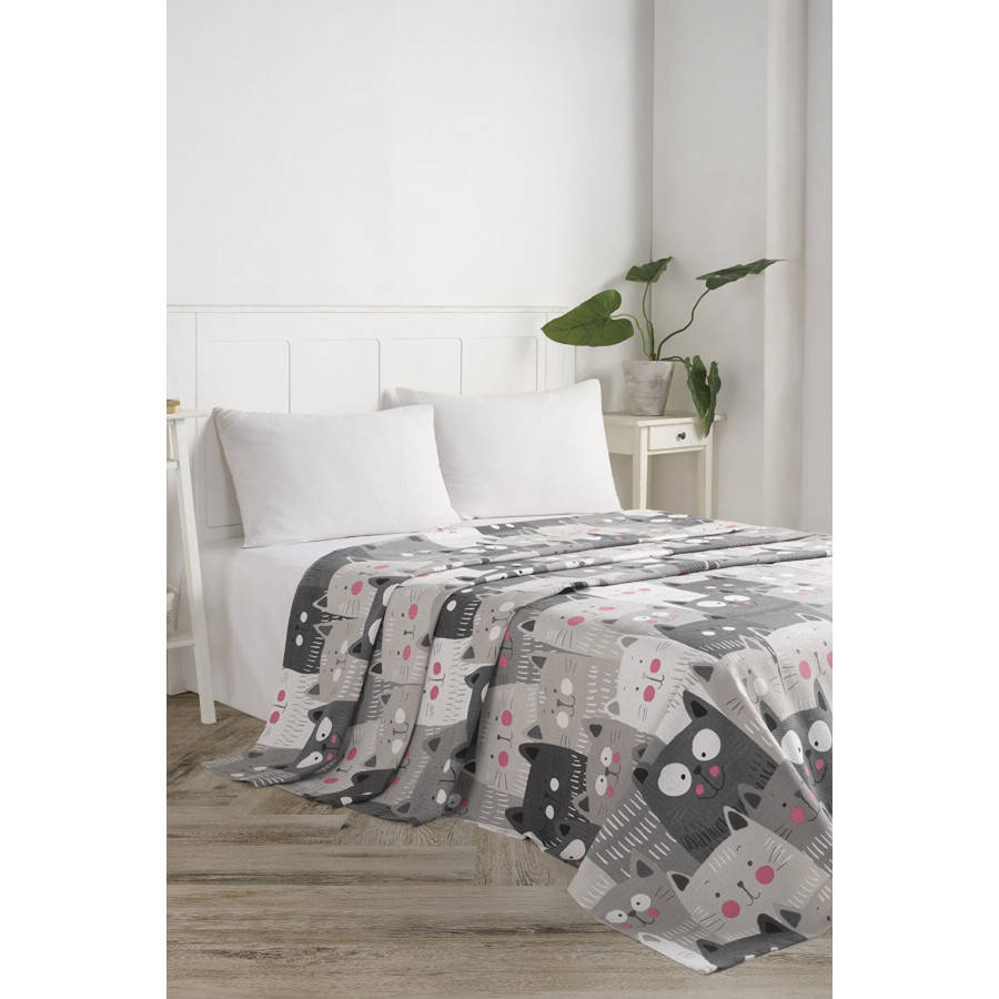 Покрывало вафельное хлопковое красивое на кровать Eponj Home - DuvardaKediler gri серое 160*235 см, Серый
Покрывало вафельное хлопковое красивое на кровать Eponj Home - DuvardaKediler gri серое 160*235 см, Серый