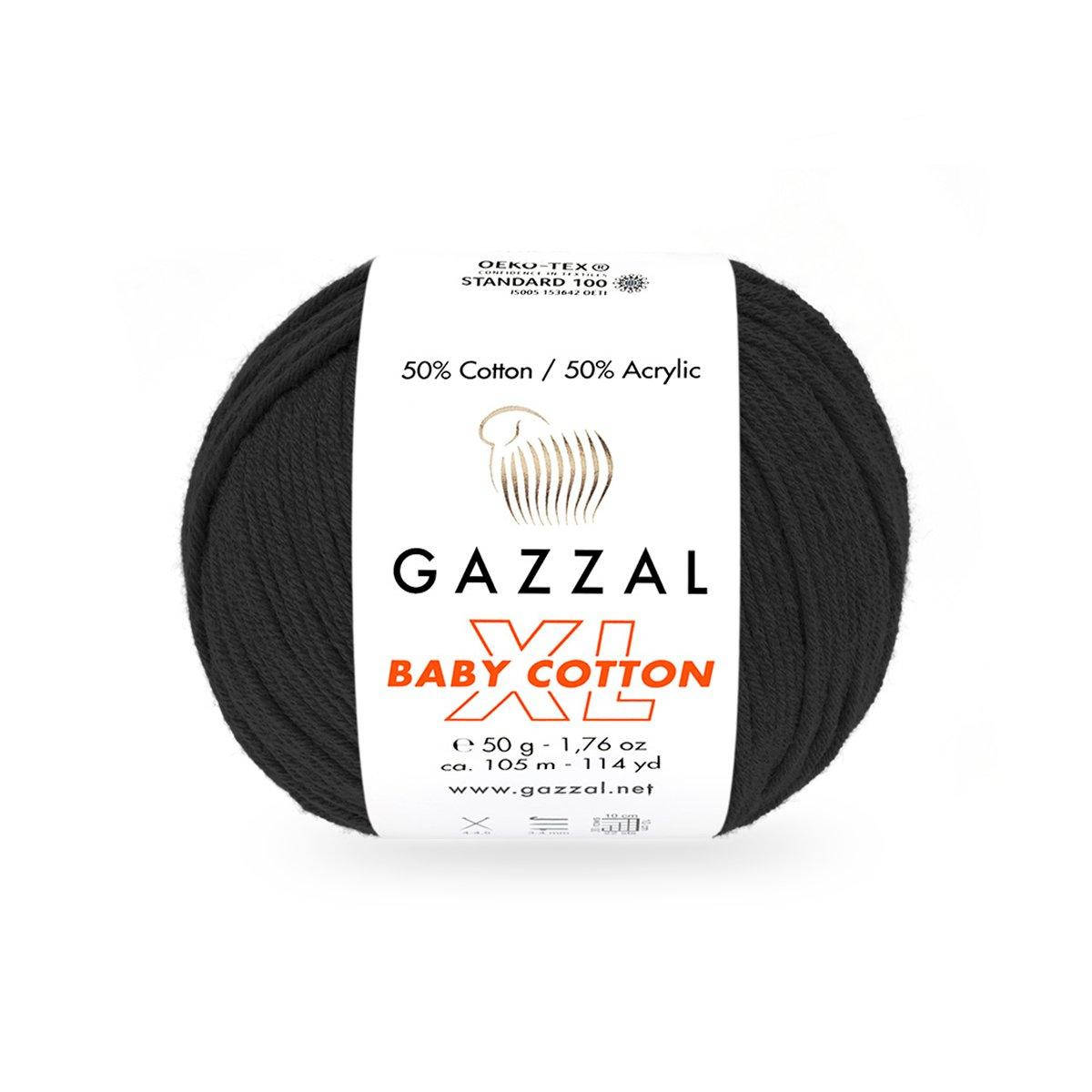 Gazzal Baby Cotton XL (Газзал Беби Котон ХЛ) № 3433 черный (Пряжа с хлопком, нитки для вязания)
Gazzal Baby Cotton XL (Газзал Беби Котон ХЛ) № 3433 черный (Пряжа с хлопком, нитки для вязания)