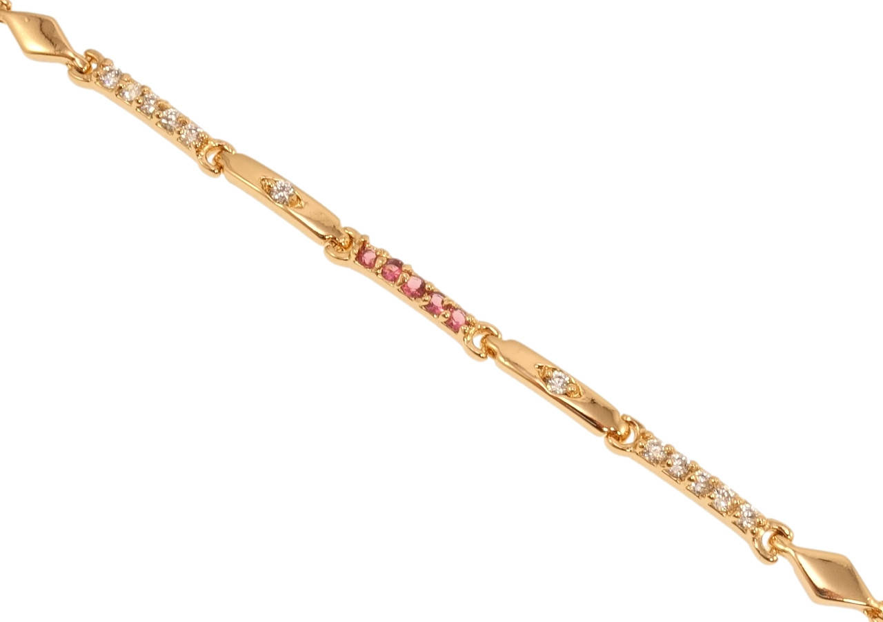 Браслет Xuping Позолота 18K "Минимализм с белым и розовым цирконием" длина с доп.замком 17.5,20.5см х 3-4мм
Браслет Xuping Позолота 18K "Минимализм с белым и розовым цирконием" длина с доп.замком 17.5,20.5см х 3-4мм