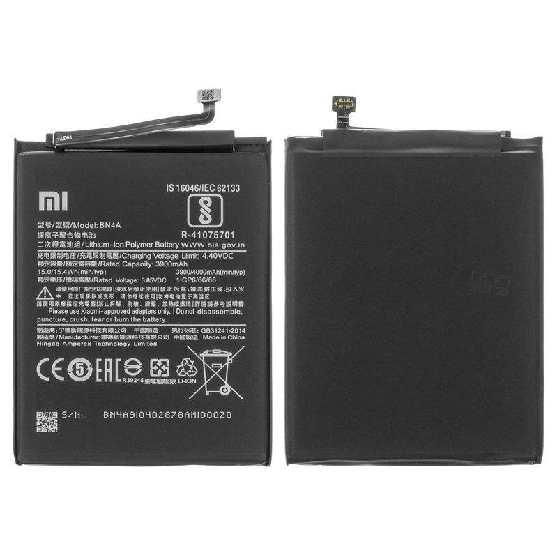 Аккумулятор BN4A Xiaomi Redmi Note 7/ 7 Pro, Li-Polymer, 3,85 B, 4000 мАч (46BN4AA030H8)
Аккумулятор BN4A Xiaomi Redmi Note 7/ 7 Pro, Li-Polymer, 3,85 B, 4000 мАч (46BN4AA030H8)