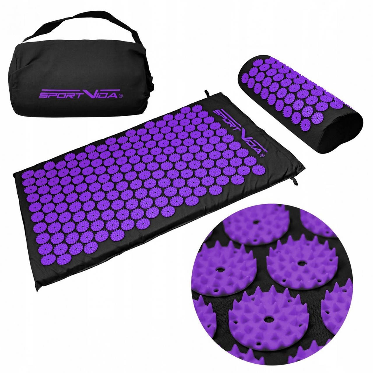 Коврик акупунктурный с валиком SportVida Аппликатор Кузнецова 66 x 40 x 2 см SV-HK0408 Black/Violet, Фиолетовый
Коврик акупунктурный с валиком SportVida Аппликатор Кузнецова 66 x 40 x 2 см SV-HK0408 Black/Violet, Фиолетовый
