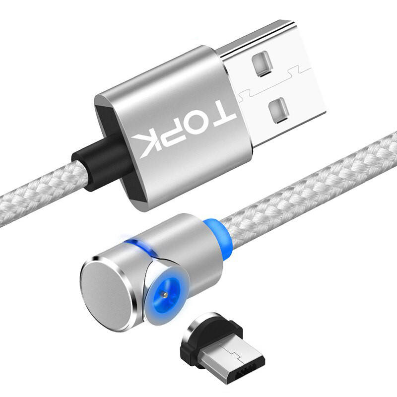 Магнитный кабель Угловой TOPK 1 метр ПОВОРОТ 90° USB 2.0 для зарядки AM51. Miсro USB (СЕРЫЙ)
Магнитный кабель Угловой TOPK 1 метр ПОВОРОТ 90° USB 2.0 для зарядки AM51. Miсro USB (СЕРЫЙ)