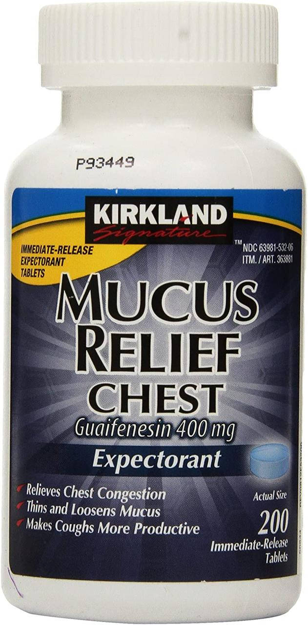 Средство от простуды, кашля и отхаркивающее Kirkland Mucus Relief Guaifenesin 400mg/ 200 штук
Средство от простуды, кашля и отхаркивающее Kirkland Mucus Relief Guaifenesin 400mg/ 200 штук