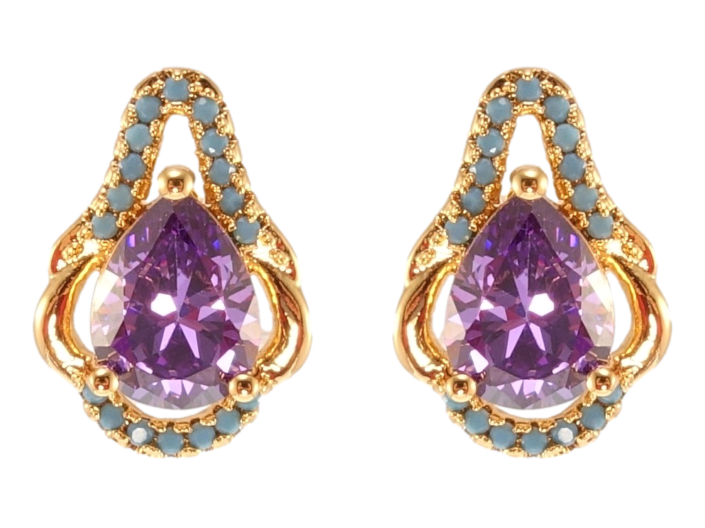 Серьги Xuping Позолота 18K гвоздики (пусеты) "Инкрустация сиреневыми фианитами и голубым цирконием"
Серьги Xuping Позолота 18K гвоздики (пусеты) "Инкрустация сиреневыми фианитами и голубым цирконием"