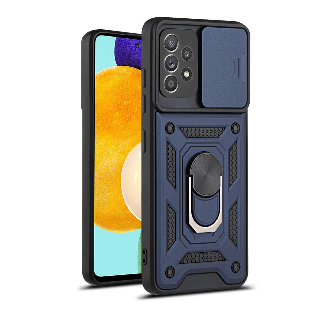 Ударопрочный чехол с защитой камеры для Samsung Galaxy A22 4G / M32 / M22 с кольцом Темно-синий
Ударопрочный чехол с защитой камеры для Samsung Galaxy A22 4G / M32 / M22 с кольцом Темно-синий