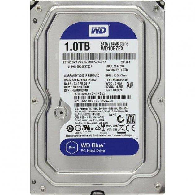 Жёсткий диск HDD 1TB WD 7200 SATAIII 64MB (WD10EZEX) REF 
Жёсткий диск HDD 1TB WD 7200 SATAIII 64MB (WD10EZEX) REF
