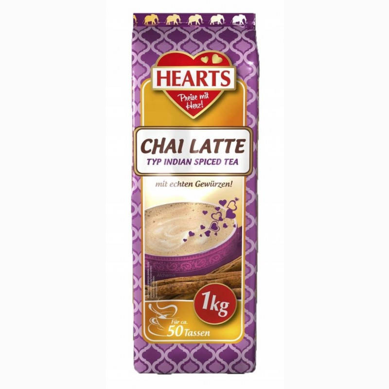 Капучино Hearts Cappucino Chai Latte (Чай Латте), 1кг со вкусом чай-латте с индийскими специями
Капучино Hearts Cappucino Chai Latte (Чай Латте), 1кг со вкусом чай-латте с индийскими специями