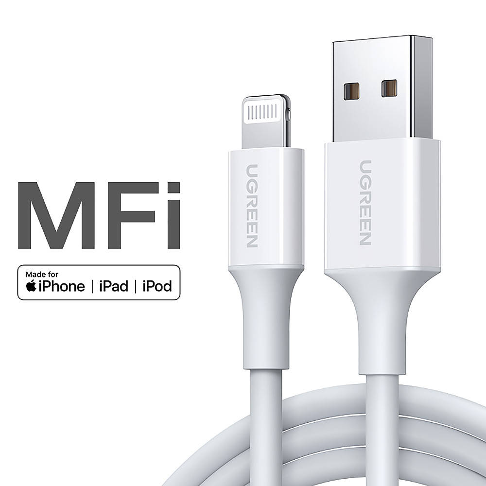 Кабель Lightning для зарядки Apple IPhone IPad сертифицированный чип MFI UGREEN 1м (белый)
Кабель Lightning для зарядки Apple IPhone IPad сертифицированный чип MFI UGREEN 1м (белый)