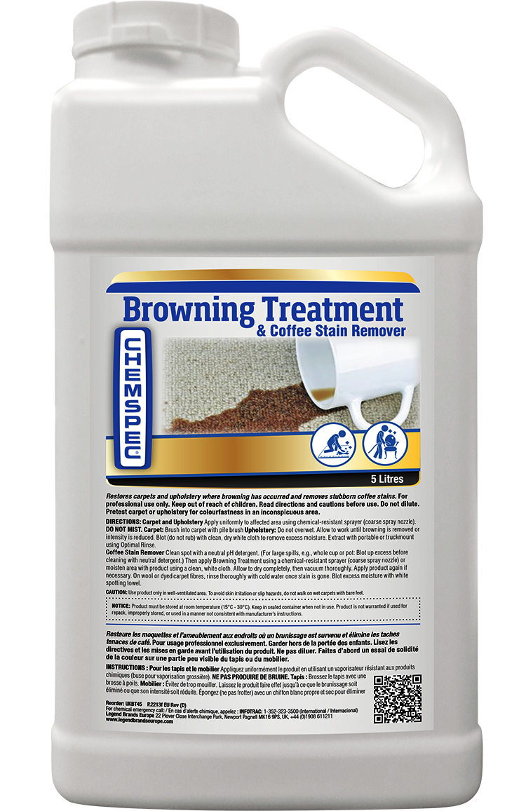 Жидкое средство для выведение коричневых пятен Browning Treatment/Coffee Stain Remover 5 л.
Жидкое средство для выведение коричневых пятен Browning Treatment/Coffee Stain Remover 5 л.