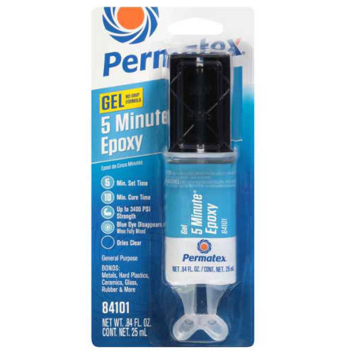 Эпоксидный клей Permatex 5 Minute Gel Epoxy двухкомпонентный клей гель 25 мл (84101) 
Эпоксидный клей Permatex 5 Minute Gel Epoxy двухкомпонентный клей гель 25 мл (84101)
