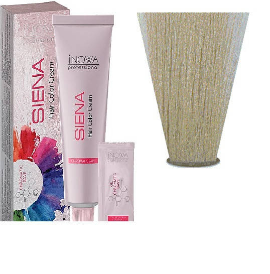 Стойкая крем-краска для волос Ярко-пепельный блонд 10/1 SIENA Chromatic Save JNowa Professional
Стойкая крем-краска для волос Ярко-пепельный блонд 10/1 SIENA Chromatic Save JNowa Professional