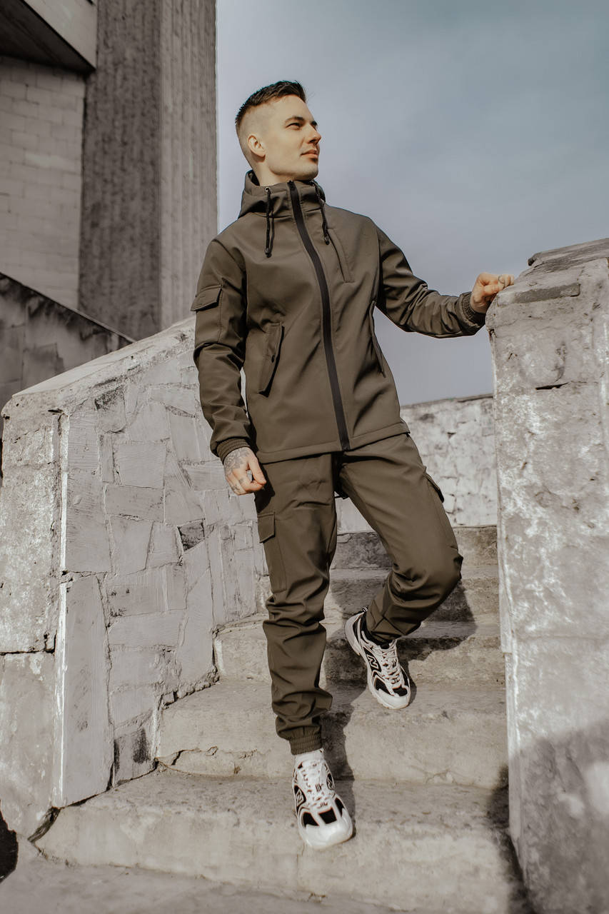 Мужской утепленный осенний спортивный костюм Softshell куртка и штаны на флисе XXL, Хаки
Мужской утепленный осенний спортивный костюм Softshell куртка и штаны на флисе XXL, Хаки