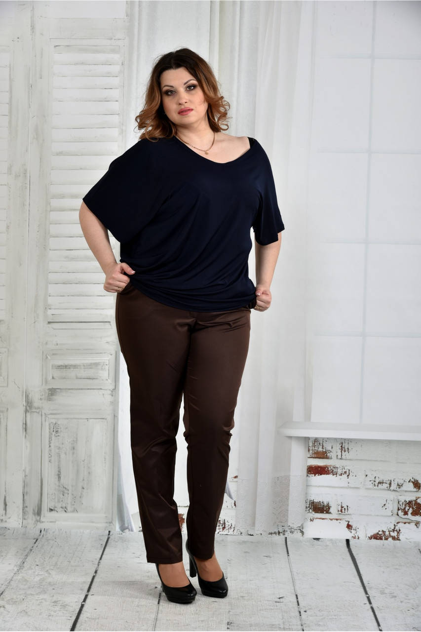 Синяя блузка легкая трикотажная свободная большого размера 42-74. 0429-2 72, Синий
Синяя блузка легкая трикотажная свободная большого размера 42-74. 0429-2 72, Синий