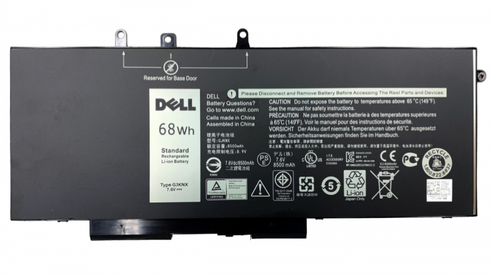 Аккумулятор Dell GJKNX 7.6V 68Wh 8500мАh Latitude E5280 E5290 E5480 E5490 E5580 E5590 Precision M3520 M3530
Аккумулятор Dell GJKNX 7.6V 68Wh 8500мАh Latitude E5280 E5290 E5480 E5490 E5580 E5590 Precision M3520 M3530