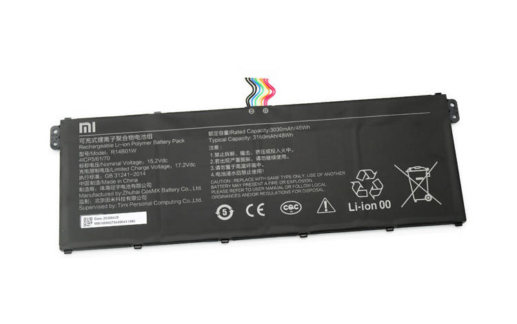 Оригинальная батарея Xiaomi R14B01W (Mi RedmiBook 14, Mi RedmiBook 16) 15.2V 48Wh - АКБ для ноутбука, Черный
Оригинальная батарея Xiaomi R14B01W (Mi RedmiBook 14, Mi RedmiBook 16) 15.2V 48Wh - АКБ для ноутбука, Черный