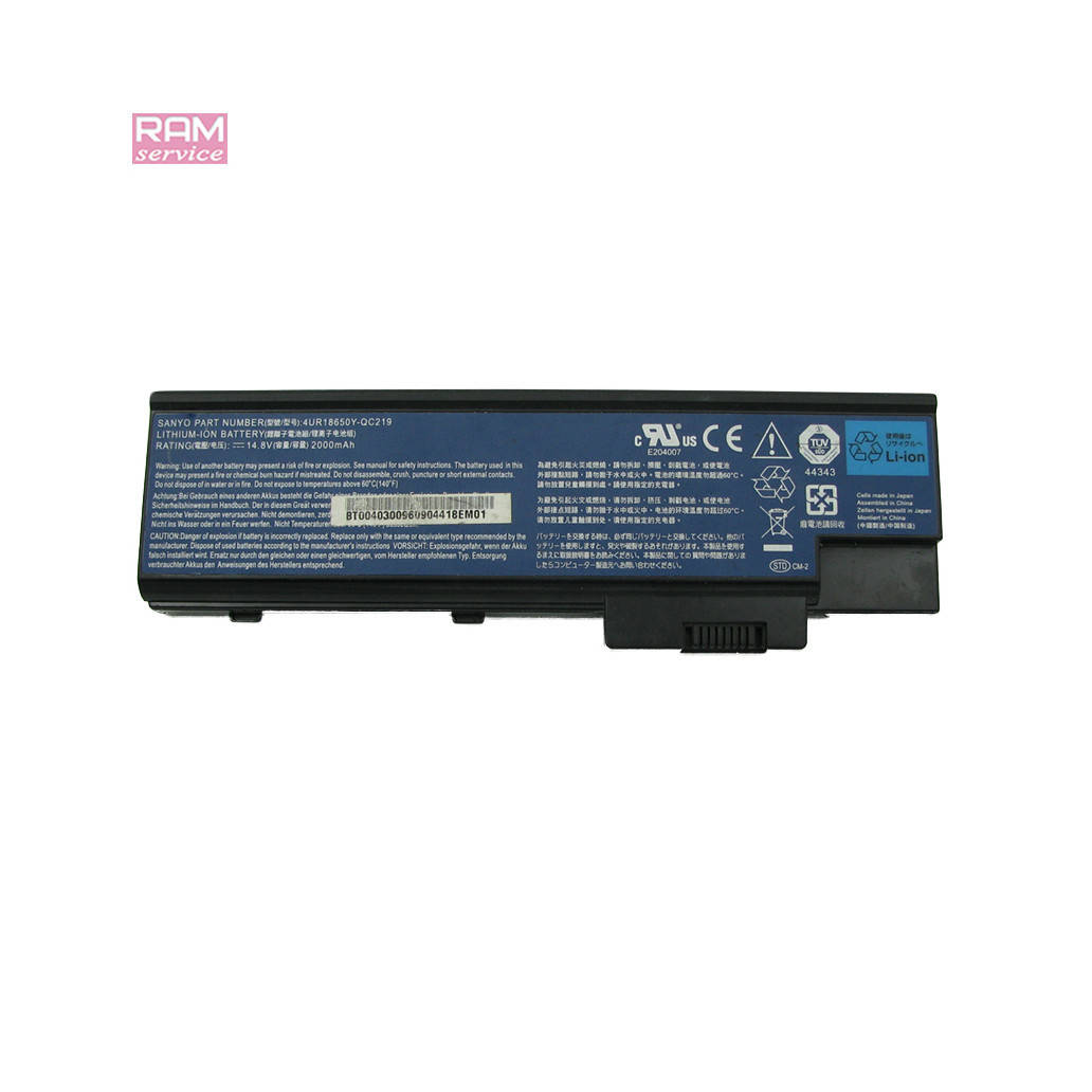 Батарея, акумулятор, 4UR18650Y-QC219, для ACER Aspire Aspire 5620 Series, Aspire 5670 Series, Aspire 7000
Батарея, акумулятор, 4UR18650Y-QC219, для ACER Aspire Aspire 5620 Series, Aspire 5670 Series, Aspire 7000