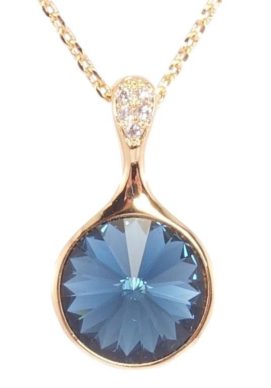 Кулон Xuping 18K с кр-ми Swarovski на цепочке "Кристалл Риволи в цвете Montana" дл. 39,5-44,5см х 1мм
Кулон Xuping 18K с кр-ми Swarovski на цепочке "Кристалл Риволи в цвете Montana" дл. 39,5-44,5см х 1мм