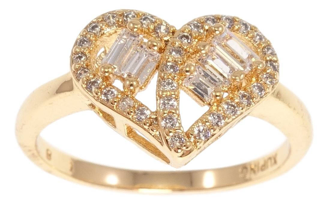 Кольцо Xuping Позолота 18K "Сердечко вставки прямоугольные кристаллы окантовка цирконием" р.18.5
Кольцо Xuping Позолота 18K "Сердечко вставки прямоугольные кристаллы окантовка цирконием" р.18.5
