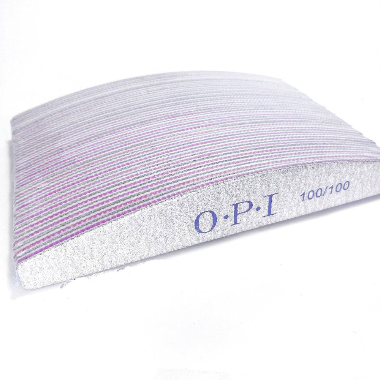 

Пилка для ногтей OPI 100/100 25 шт лодочка - Пилки для ногтей 100 100 для маникюра Для искусственных ногтей, Полумесяц