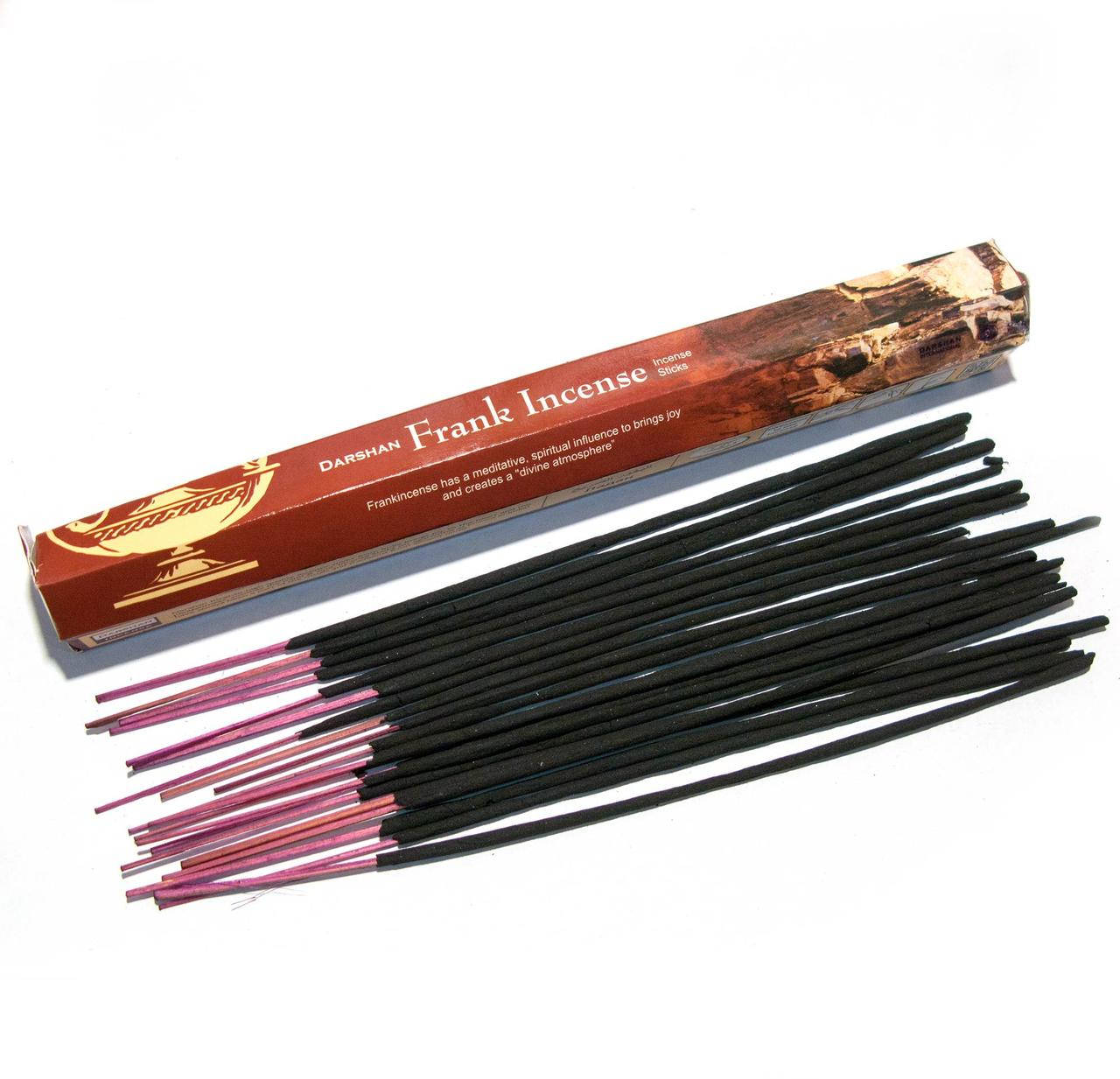 

Благовония, угольные аромапалочки Frank Incense(Ладан) (Darshan) шестигранник