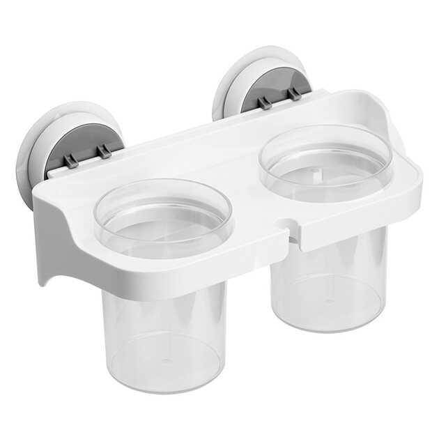 

Полочка с двумя стаканами для зубных щеток MVM BP-1