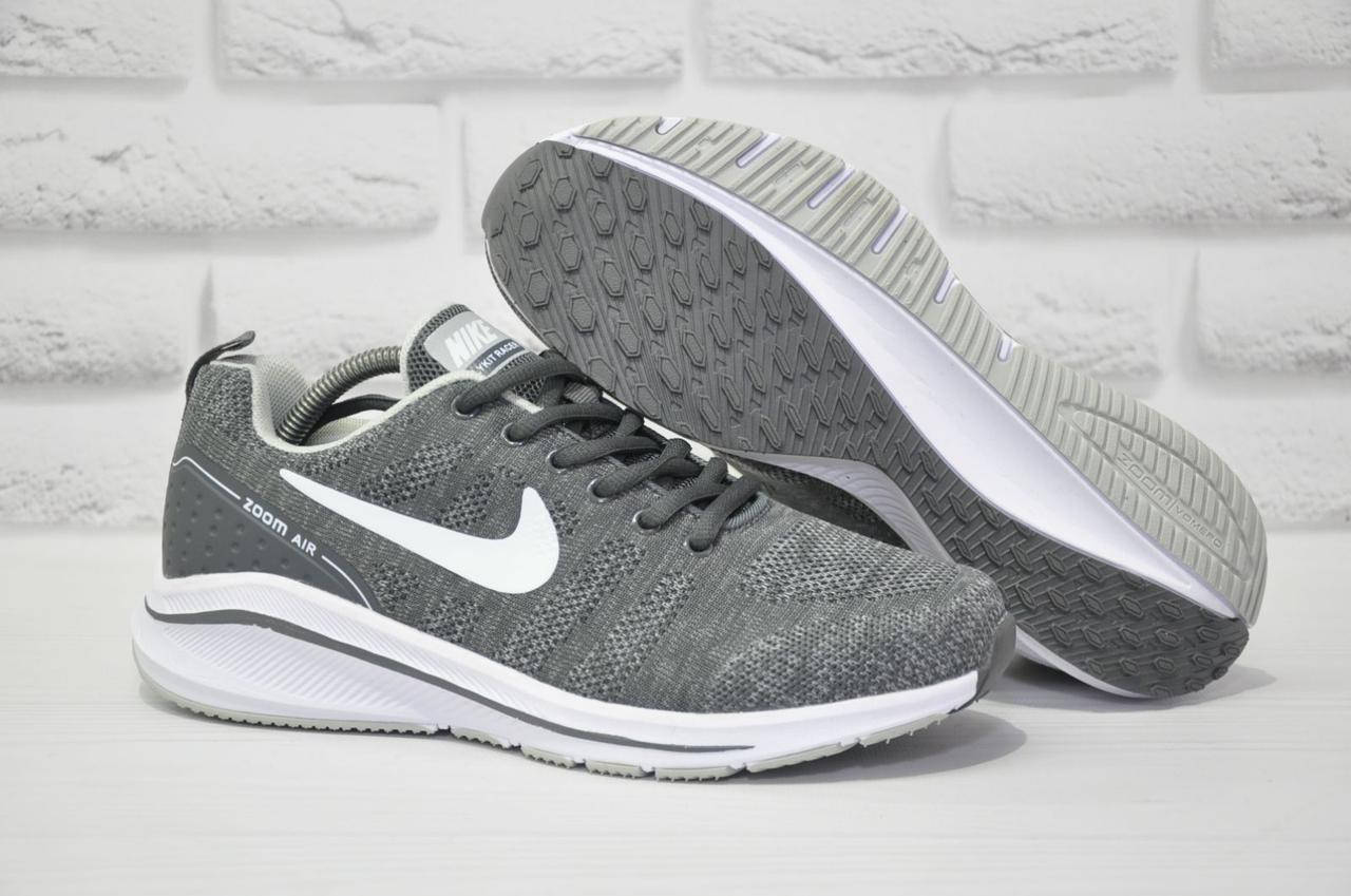 

Мужские летние кроссовки сетка серые в стиле Nike Air Zoom 45, Серый