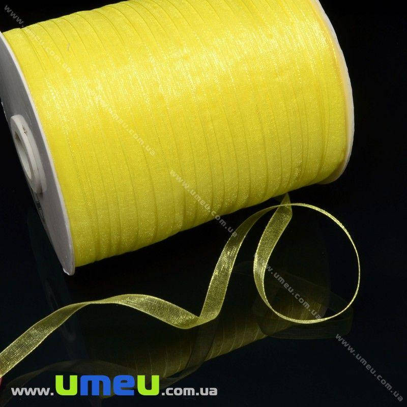 

Лента из органзы, 6 мм, Желтая, 1 м (LEN-015773)