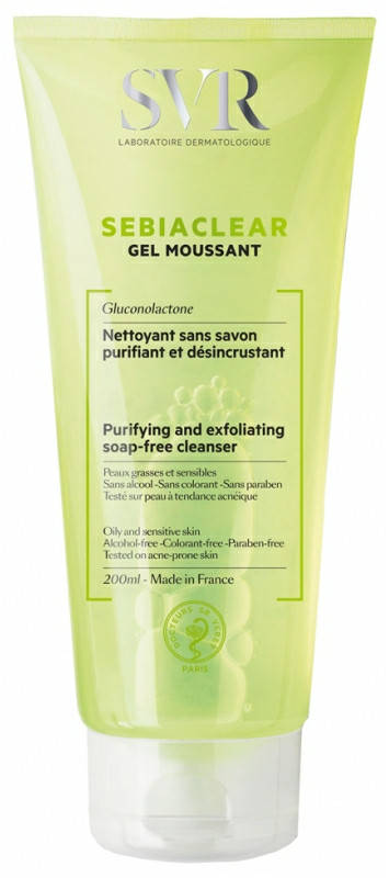 

SVR Sebiaclear Gel Moussant 200 мл Отшелушивающий очищающий гель для проблемной и жирной кожи