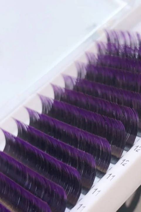 

Ресницы омбре Nagaraku Mix фиолетовый 0.07 7-15mm D