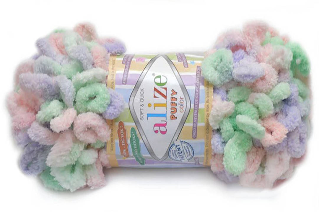 

Alize Puffy Color, №5938, Секционное крашение