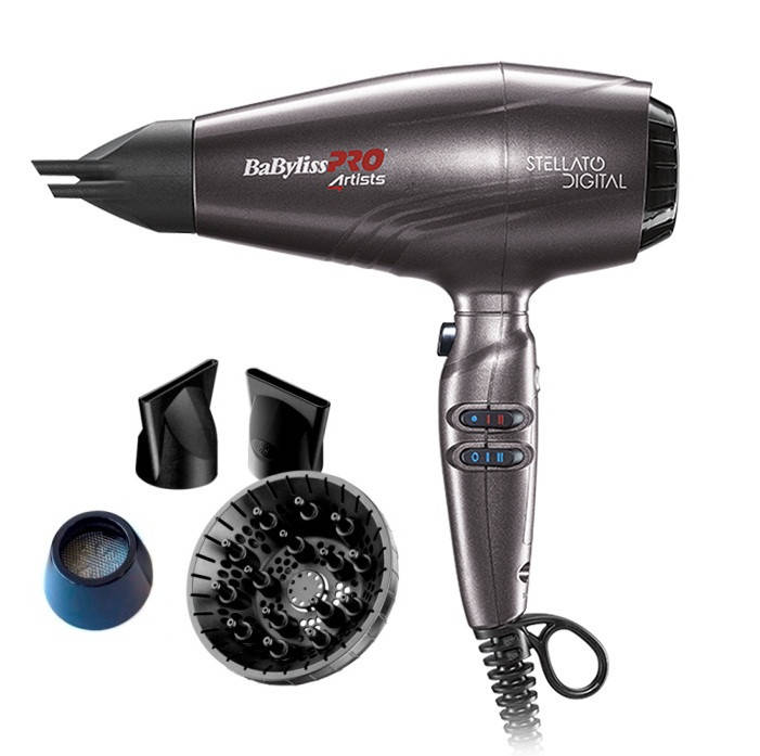 

Фен для волос профессиональный Babyliss PRO Stellato Digital BAB7500IE, 2400 вт