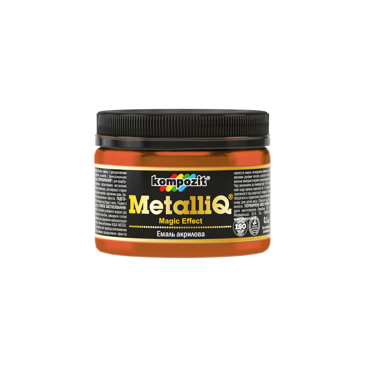 

Декоративная акриловая эмаль Kompozit Metalliq Медь, 0.1кг