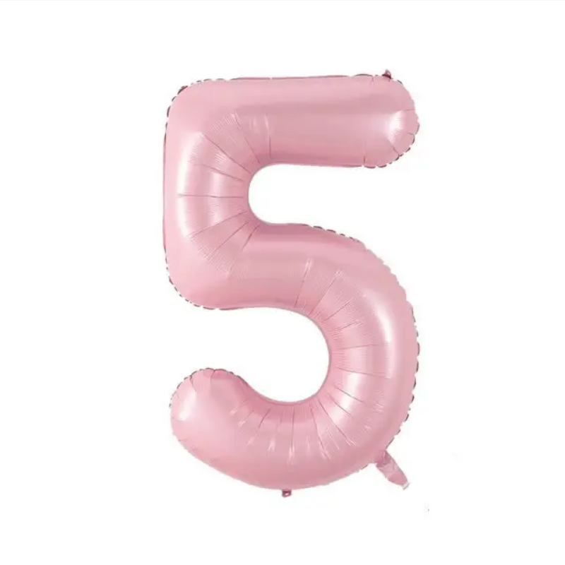 

Фольгированная цифра 5, розовая (sugar pink) 30" (76 см), Розовый