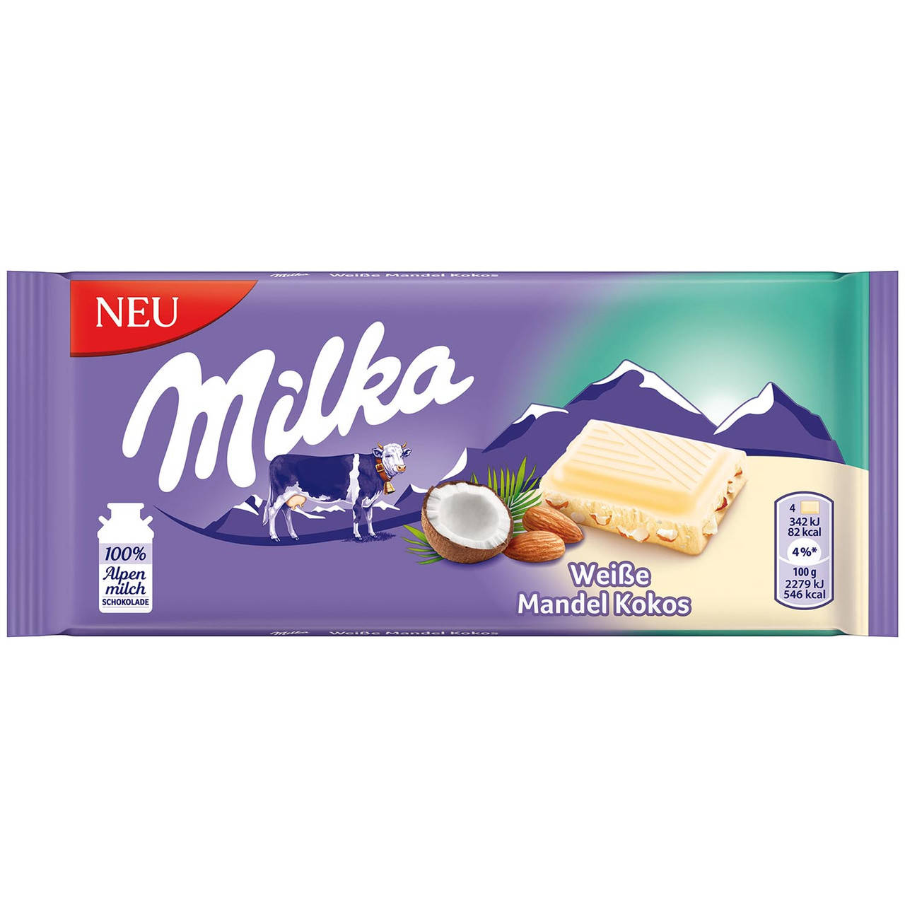 

Шоколад Milka White Mandel Kokos 90 g *07/06/2022