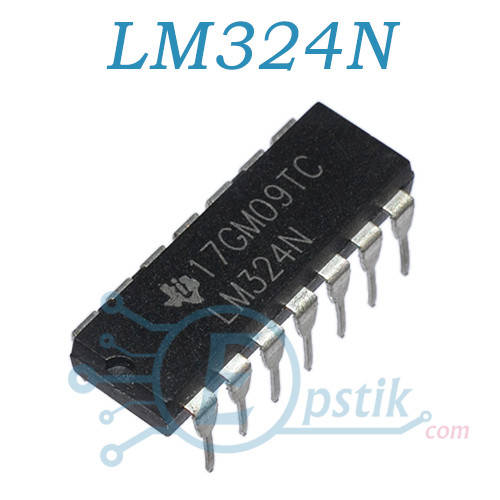 

LM324N, счетверенный ОУ общего применения, DIP14