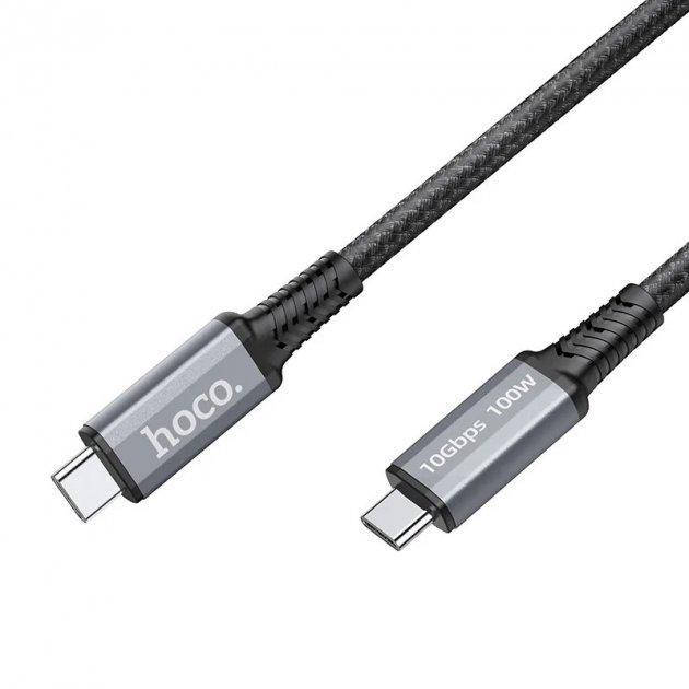 

Кабель USB HOCO US01 Type-C - Type-C (5A-100W-1.2M) Чёрный, Черный